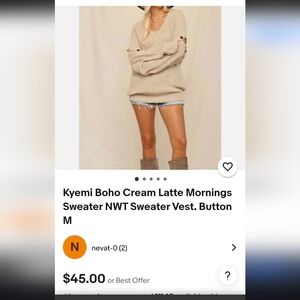 Bobo cream latte sweater